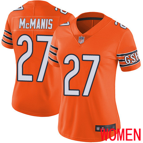 Chicago Bears Limited Orange Women Sherrick McManis Alternate Jersey NFL Football #27 Vapor Untouchable